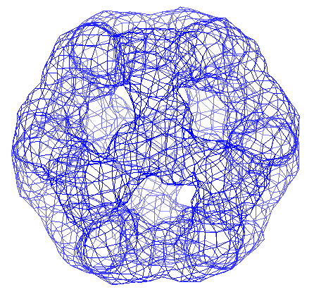 An image of an E2CD protein. The laboratory uses advanced modeling and visualization tools in molecular biology simulations.