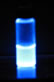 Cuvette with excited fluorescent sample