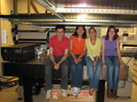 Group photo from the first Summer 2007 (left-to-right: Alex Fois, Jennifer Lee, Julie Maylor, Candace Pfefferkorn)
